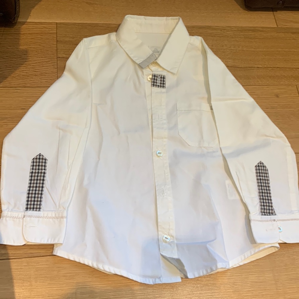 Boys “Lapin House” White Button Down size 2